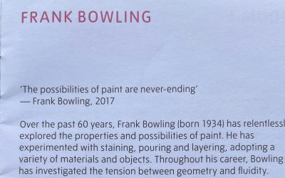 Inspirational Individuals – Frank Bowling